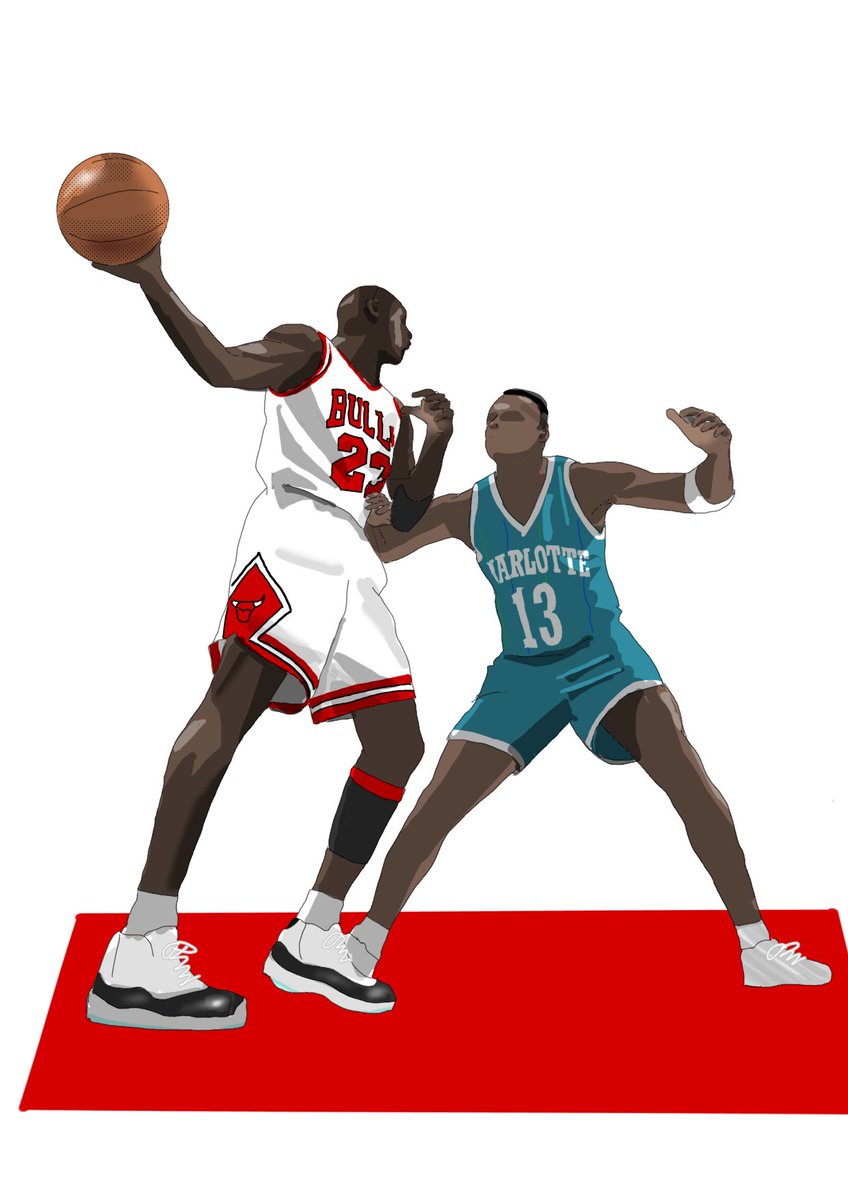 MJ🐃 vs Kendall Gill🐝

 #Chicagobulls
 #Charlottehornets