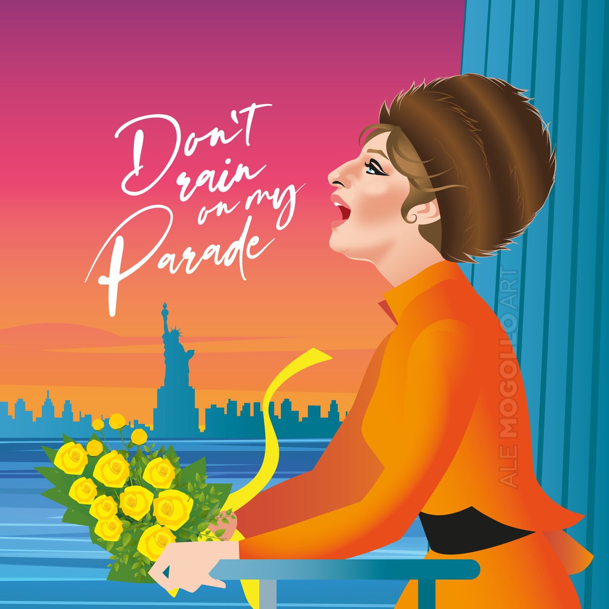 Heading into the weekend like...
Barbra Streisand as Fanny Brice singing Don't rain on my parade in Funny Girl.
#BarbraStreisand #funnygirl #dontrainonmyparade #hellogorgeous #weekendvibes #TCMParty #AlejandroMogolloArt