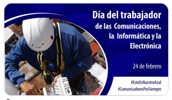 Cada 24 de febrero se celebra el Día del Comunicador en rememoración a la primera transmisión oficial de Radio Rebelde 📻 en la Sierra Maestra ⛰ realizada por el comandante Ernesto Che Guevara en 1958.
<a href="/ETECSAGranma/">Bayamesa2025</a> <a href="/GrigoryLedea/">Grigory Ledea Oliva</a> <a href="/FonsecaOsmely/">Osmely Yudinich Fonseca Rosabal</a> <a href="/YusmaniRojas/">Yusmani Rojas Pérez</a>