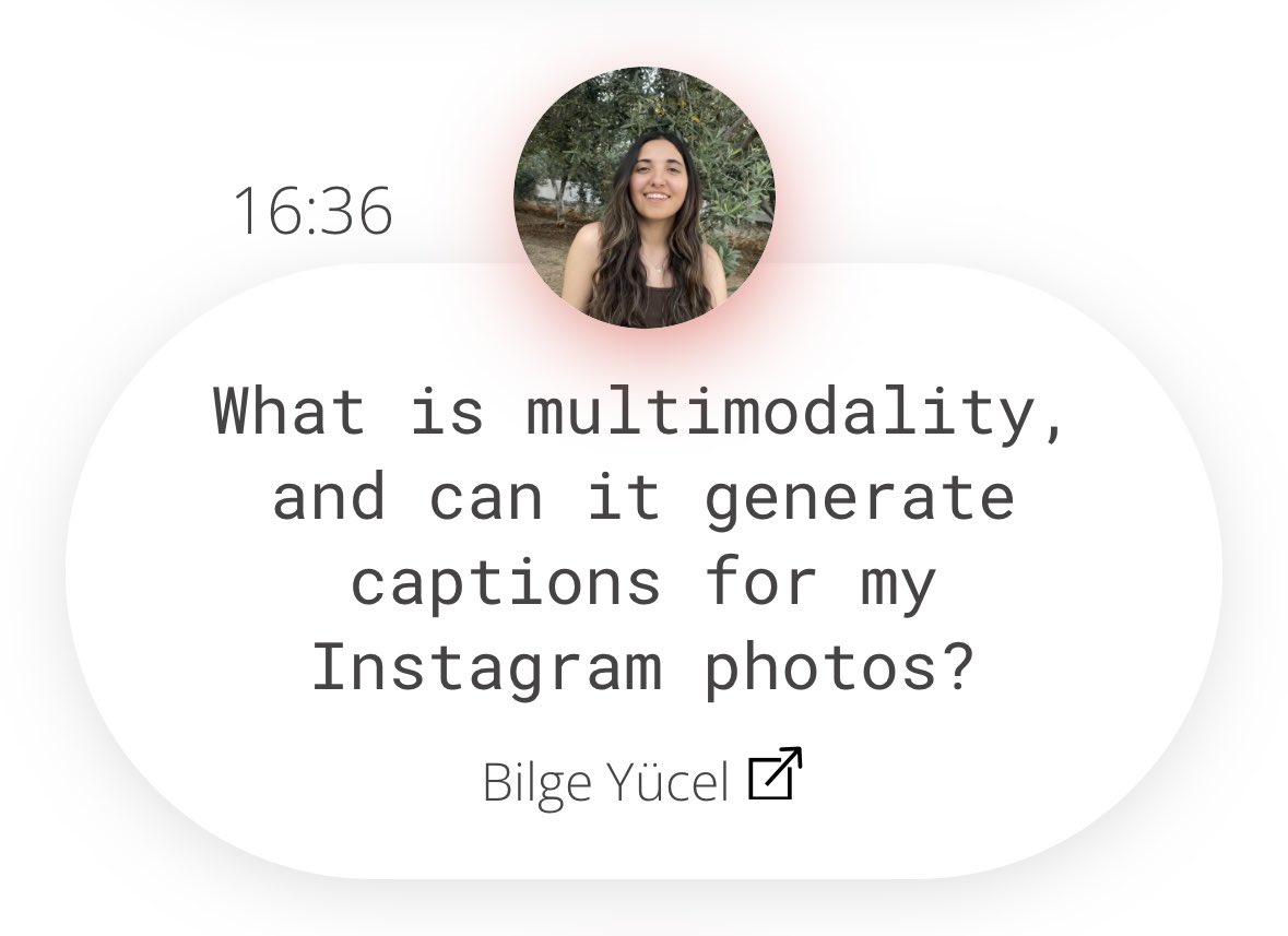 kadinyazilimci's tweet image. Our friend @bilgeycl is soon (16:36 CET) giving a talk at Prague @pythonpizzaconf titled “What is multimodality, and can it generate captions for my Instagram photos?”. You can register for free and watch the event live from their YouTube channel. Good luck Bilge! 🍕