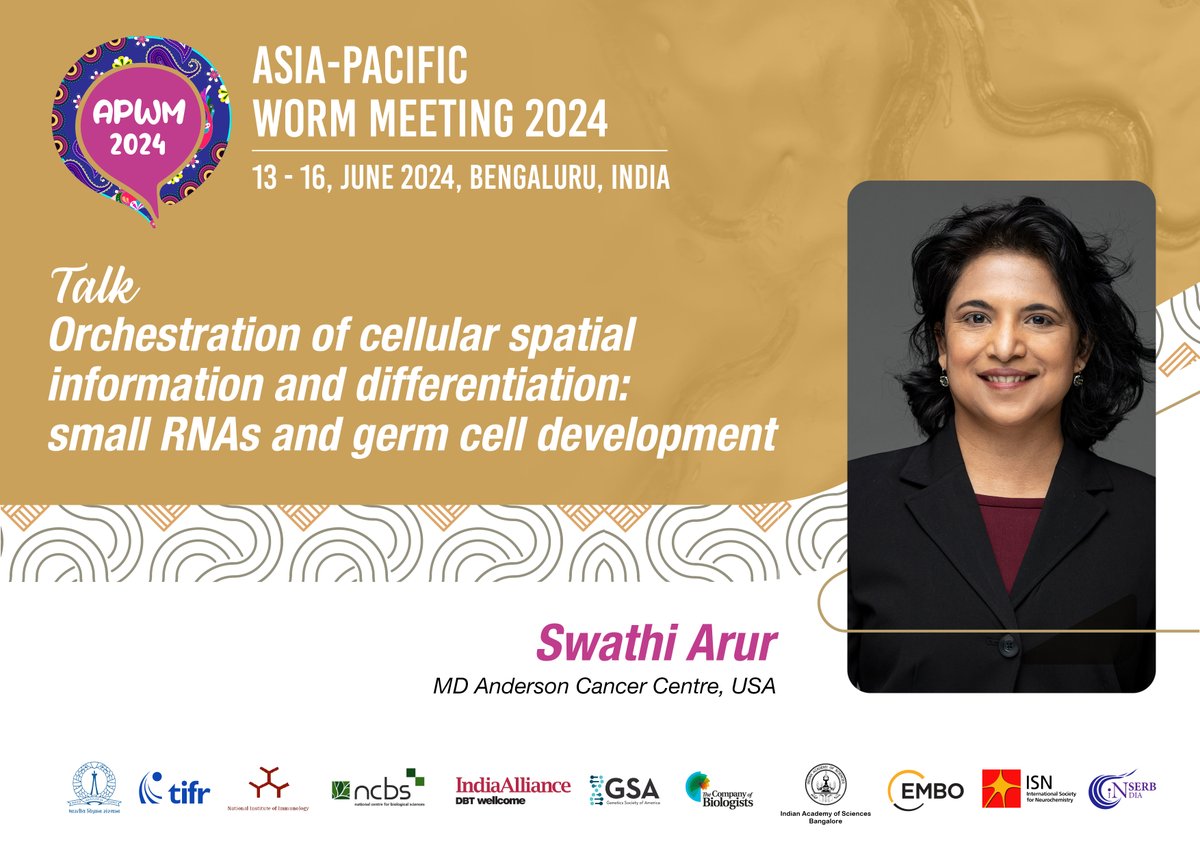 Come listen to @sarur2 <a href="/MDAndersonNews/">MD Anderson Cancer Center</a> Editor <a href="/Dev_journal/">Development</a> Secretary <a href="/GeneticsGSA/">Genetics Society of America</a> 

at the #APWM2024

Registration open to the Asia-Pacific worm meeting apwm2024.com