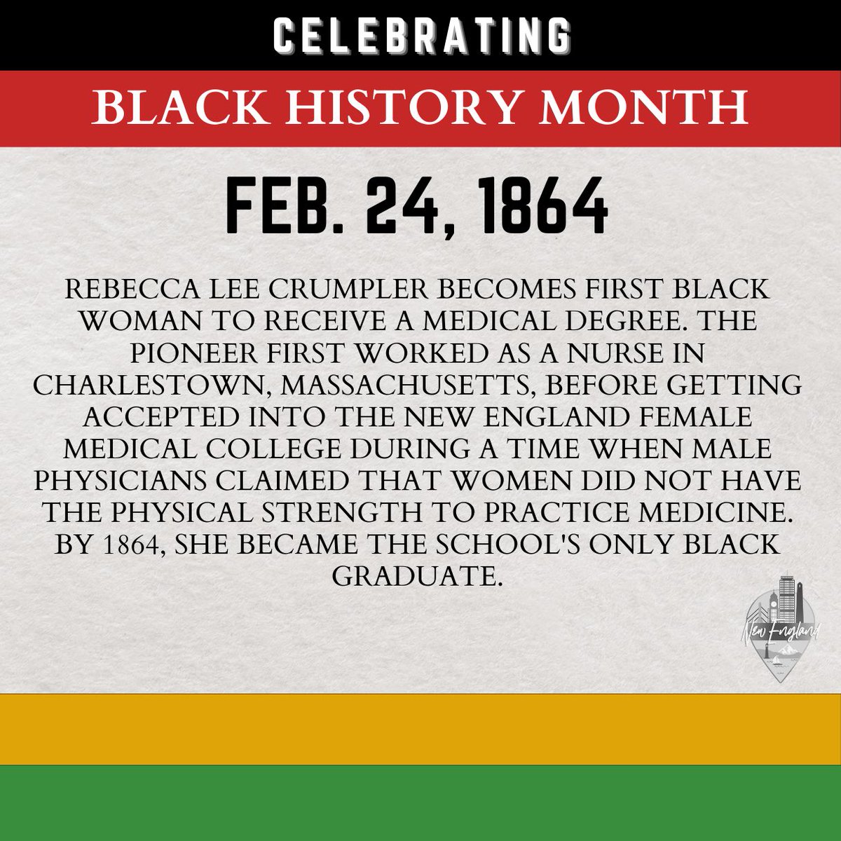 Today in Black History, we celebrate another New England native.