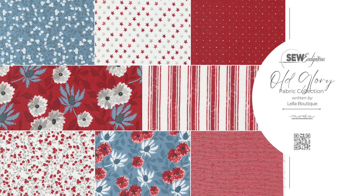 Old Glory Fabric Collection
Designed by Lella Boutique for Moda Fabrics
Fabric Available in Shop & Online: bit.ly/3SWMM8X  

#OldGloryQuilts #LellaBoutiqueDesigns #ModaFabric #QuiltingFabrics #PatrioticQuilts #VintageInspiredQuilts #AmericanaQuilts #RedWhiteAndBlueQu ...