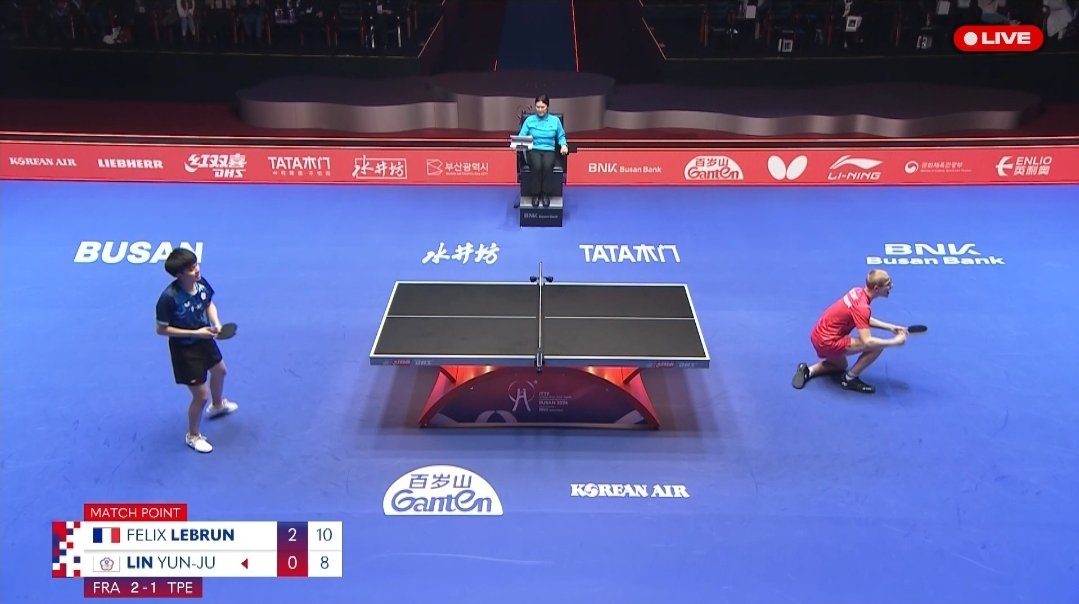 actu_ping's tweet photo. C'est fait 
Félix est monstrueux
La France est en finale des championnats du monde de tennis de table, tout simplement incroyable 
France - Taïwan 3-1 https://t.co/9CAUnZOIX6