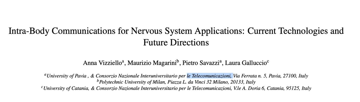 CorinneNokel's tweet photo. ---- T-E-L-E-C-O-M-M-U-N-I-C-A-T-I-O-N -----
#HumanIntraBodyCommunication
#IntraBodyNanoSensorNetwork
#CellularCommunication
#IntraBodyCommunication
#BiodigitalConvergence https://t.co/O6V42U6Cqr