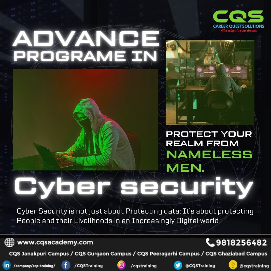 #Cybersecurity #CQSacademy #AdvanceProgram #SecureFuture #InfoSec #CyberDefense #CyberAwareness #CyberTraining #DigitalSecurity #ITSecurity #EthicalHacking #CyberSkills #CyberEducation #SecureYourFuture #TechEducation