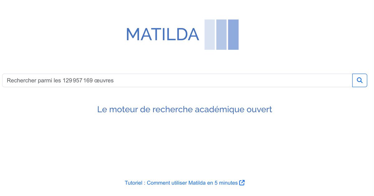 Découvrez Matilda, un puissant moteur de recherche académique pour des références et citations précises et précieuses ! #RechercheAcadémique #Recherche  ➡️ bit.ly/3TkxETf