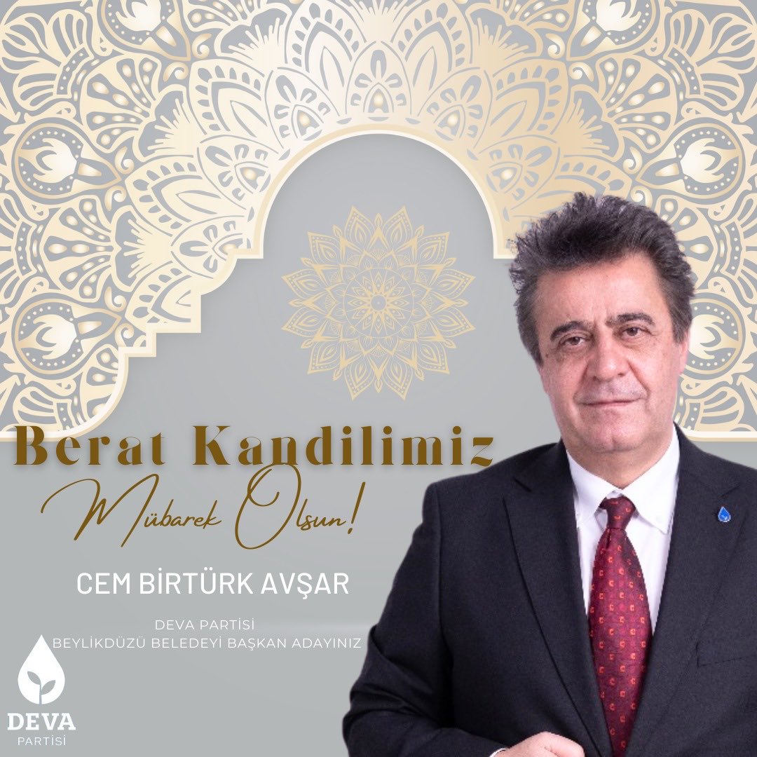Sevgiyle kalın Beylikdüzü
Berat Kandiliniz mübarek olsun, daim olsun
⁦<a href="/alibabacan/">Ali Babacan</a>⁩ ⁦<a href="/Mustafa42621867/">Mustafa Yayla</a>⁩ ⁦<a href="/DevaBeylikduzu/">Deva Partisi Beylikdüzü İlçe Başkanlığı</a>⁩