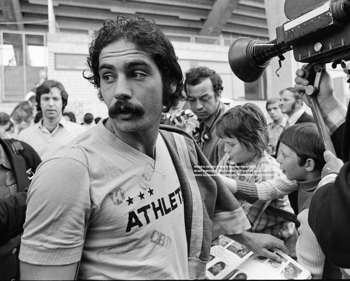 Rivelino (Brazil) in World Cup Germany1974, 
Brazil training at Waldstadion in Frankfurt on 9 June 1974
photo by Masahide Tomikoshi/TOMIKOSHI PHOTOGRAPHY