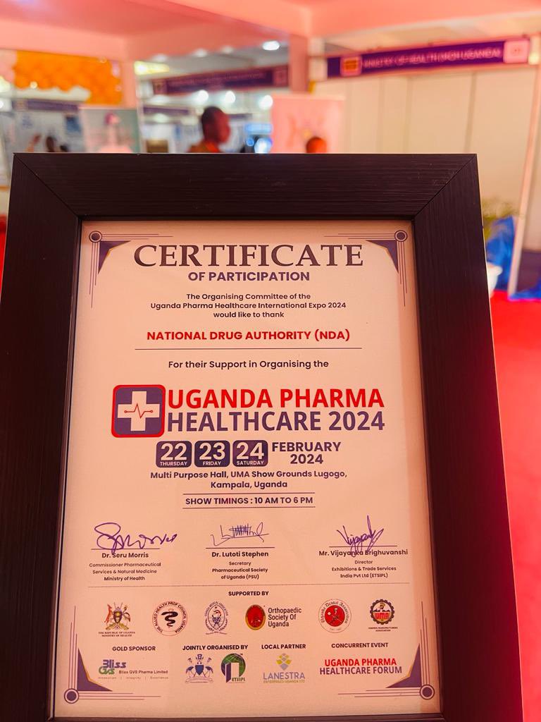 We picked this up today. Ours is a commitment to support the pharmaceutical industry to meet international standards while we protect Ugandans by ensuring that we only allow on the market products that are of quality, safe and efficacious. @MinofHealthUG @PharmacistsUg