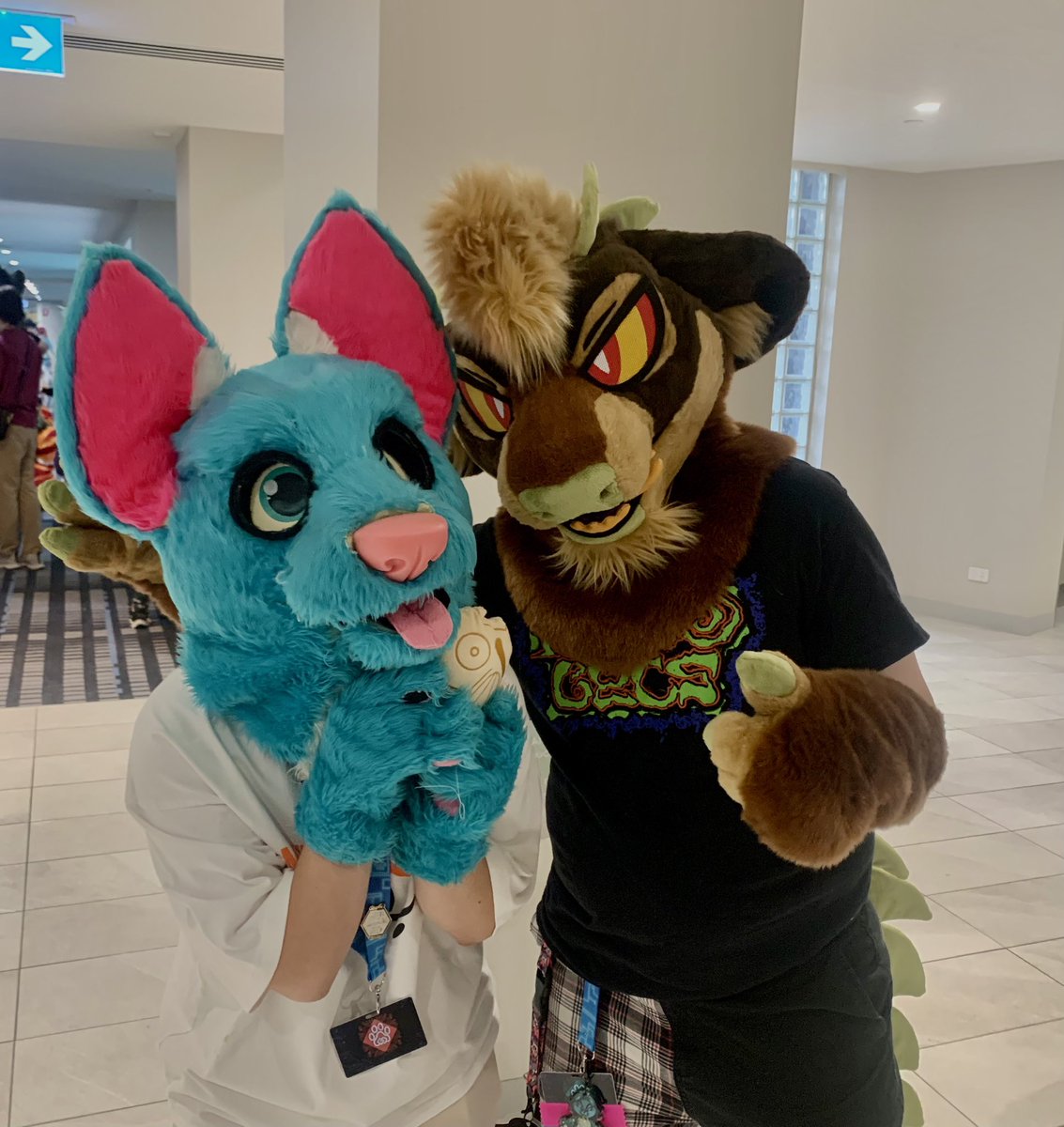PANTHERZZ_'s tweet photo. Jade and some really lovely peeps!

If you know the suiter please tag them 🤍
@MelbFurryEvents #MFC2024 #fursuit https://t.co/FGTEGNOeEn