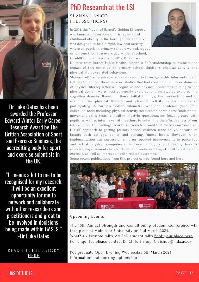 📰 Issue 1 of the @MDX_LSI newsletter is out now, thanks to @Laura_Wilson1. Some links below (which we can’t share via the interactive PDF on here): 🔗 Student success story: youtu.be/KNYQfxghRMQ?si…. 🔗 15th S&C Student Conference: onlinestore.mdx.ac.uk/conferences-an….