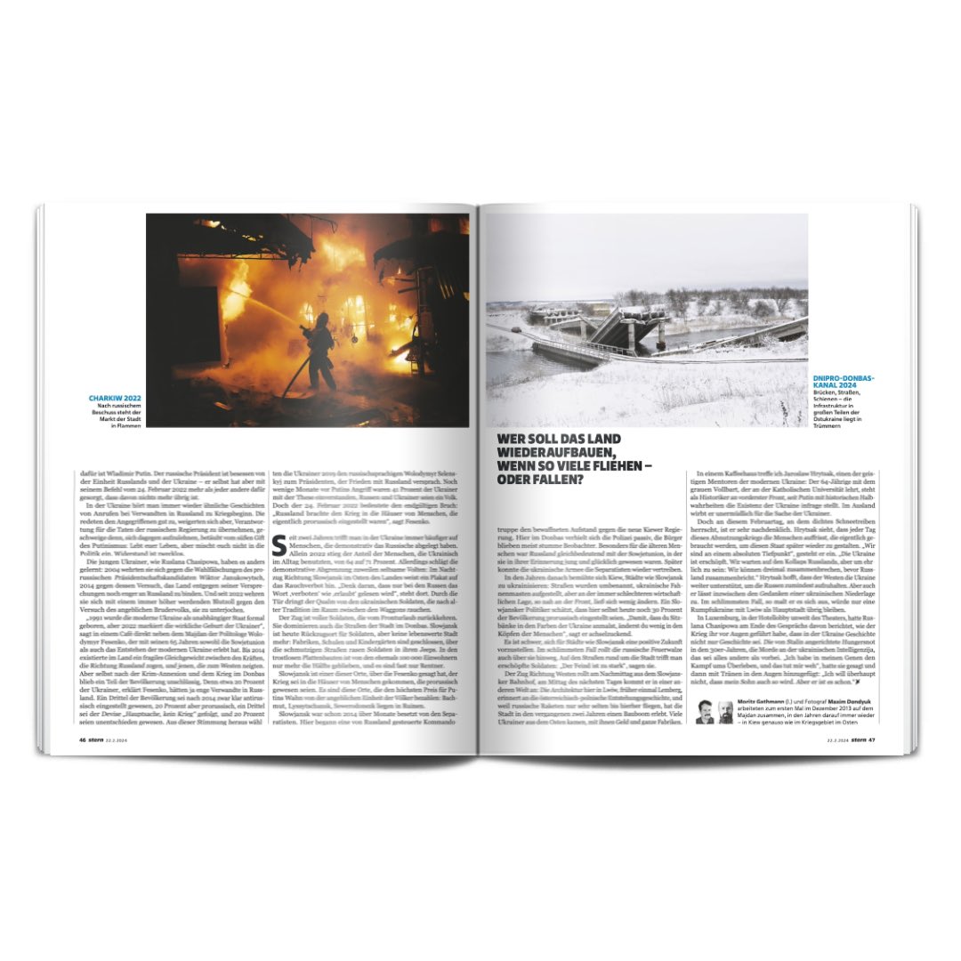 maximdondyuk's tweet photo. Two years of Russia’s full scale invasion, but the struggle of Ukrainians started long time before…

Here is the latest issue of Stern magazine that appeared online and in print on February 22, 2024. https://t.co/AfvuiJvdZX