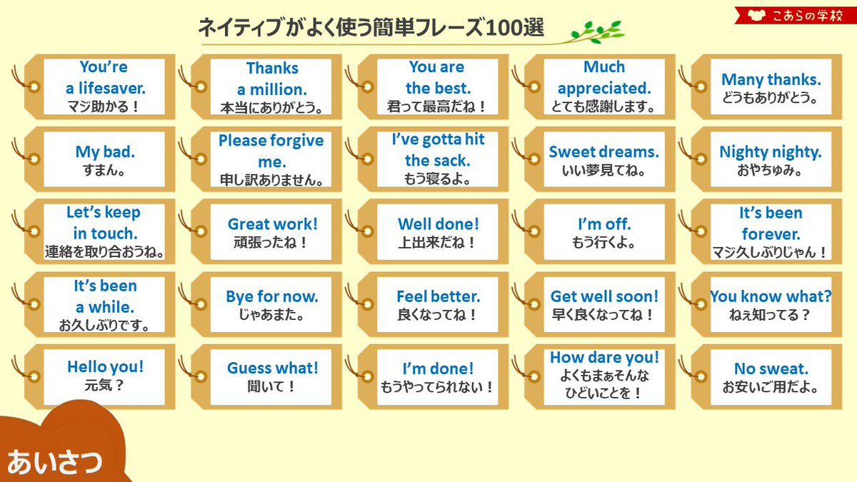 KoalaEnglish180's tweet photo. マジで留学前にこういうの欲しかった… https://t.co/4ojCWCpcXc