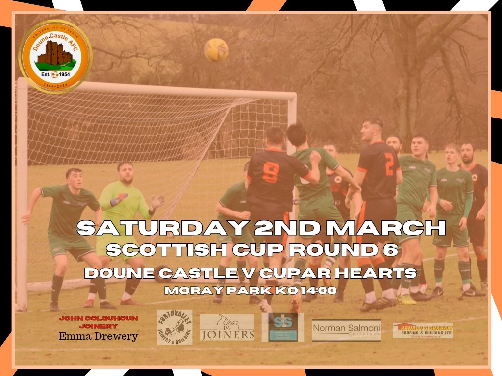 Next week, we welcome the Scottish Cup holders Cupar Hearts to Moray Park. @Dounecastle @CaledonianAFA @ScotAmFA @scottish_aff