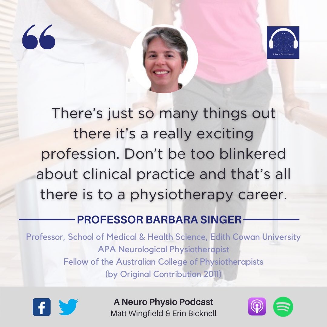 aneurophysio's tweet photo. Announcing our next guest @apaphysio Honoured Member Dr Barby Singer 
episode out on Tuesday! https://t.co/Zkgy8vktUy