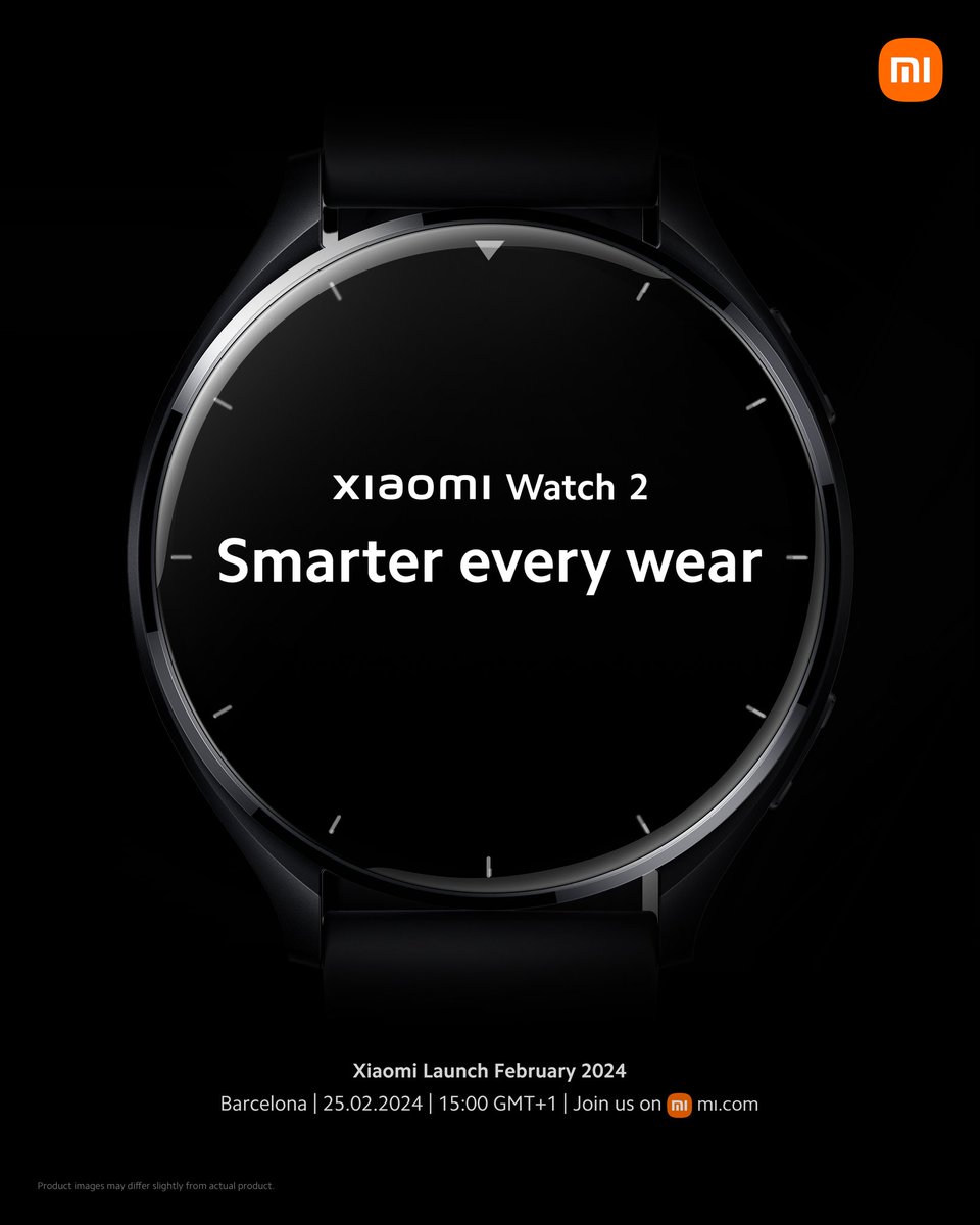 With #XiaomiWatch2, we aim to make every aspect of your life #SmarterEveryWear.

Join us as we march towards an even more 'human-centric' smart ecosystem at the #XiaomiLaunch on Feb 25th! 🇨🇳