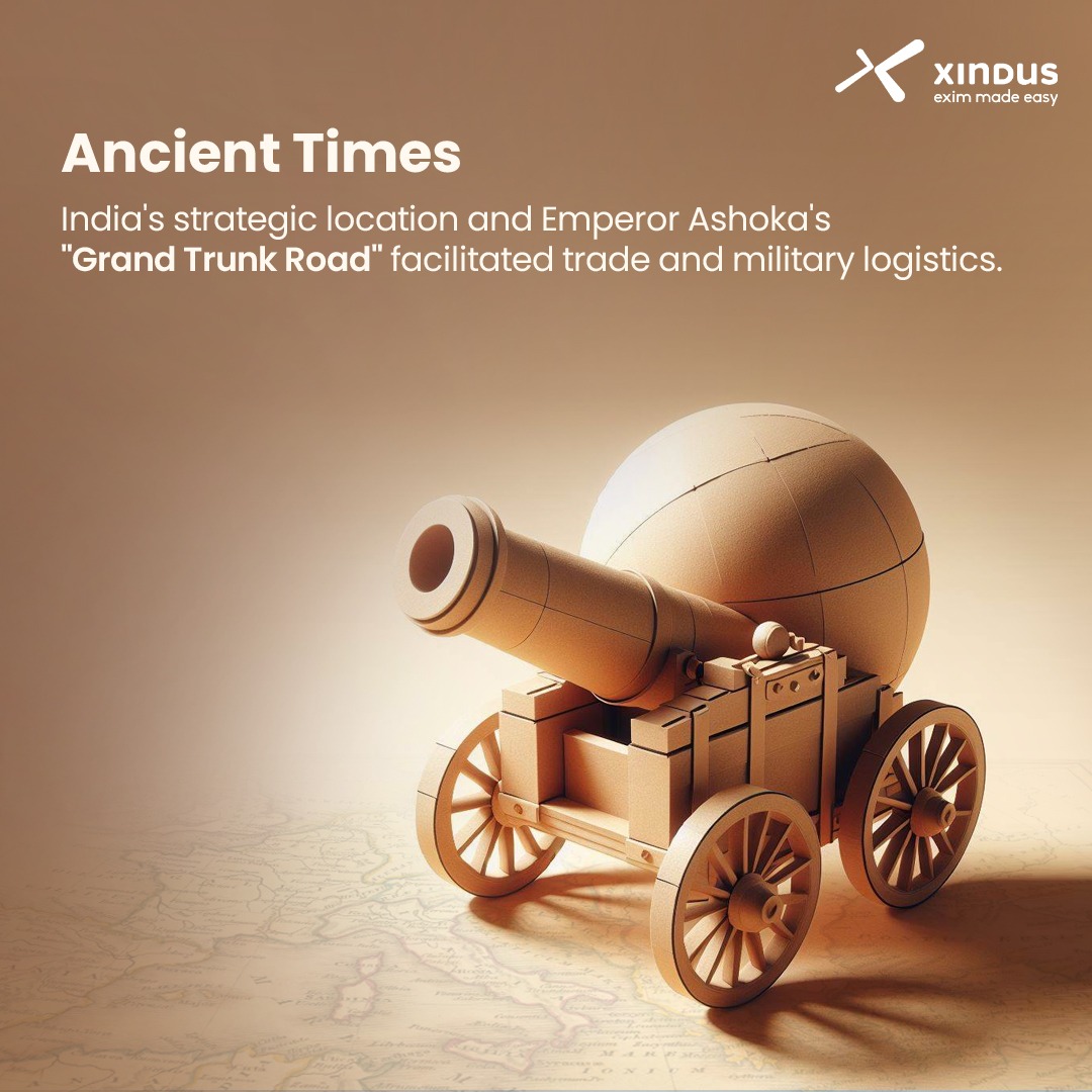 XindusTrade's tweet photo. Understanding this history offers insights for #businesses to innovate &amp; meet global demands. India's strong logistics foundation promises to drive trade, spur economic growth, &amp; bolster national development.

#Logistics #XindusTradeNetwork #EXIM #XindusEmpowersSMEs #Xindus https://t.co/OkXTIvXK5P