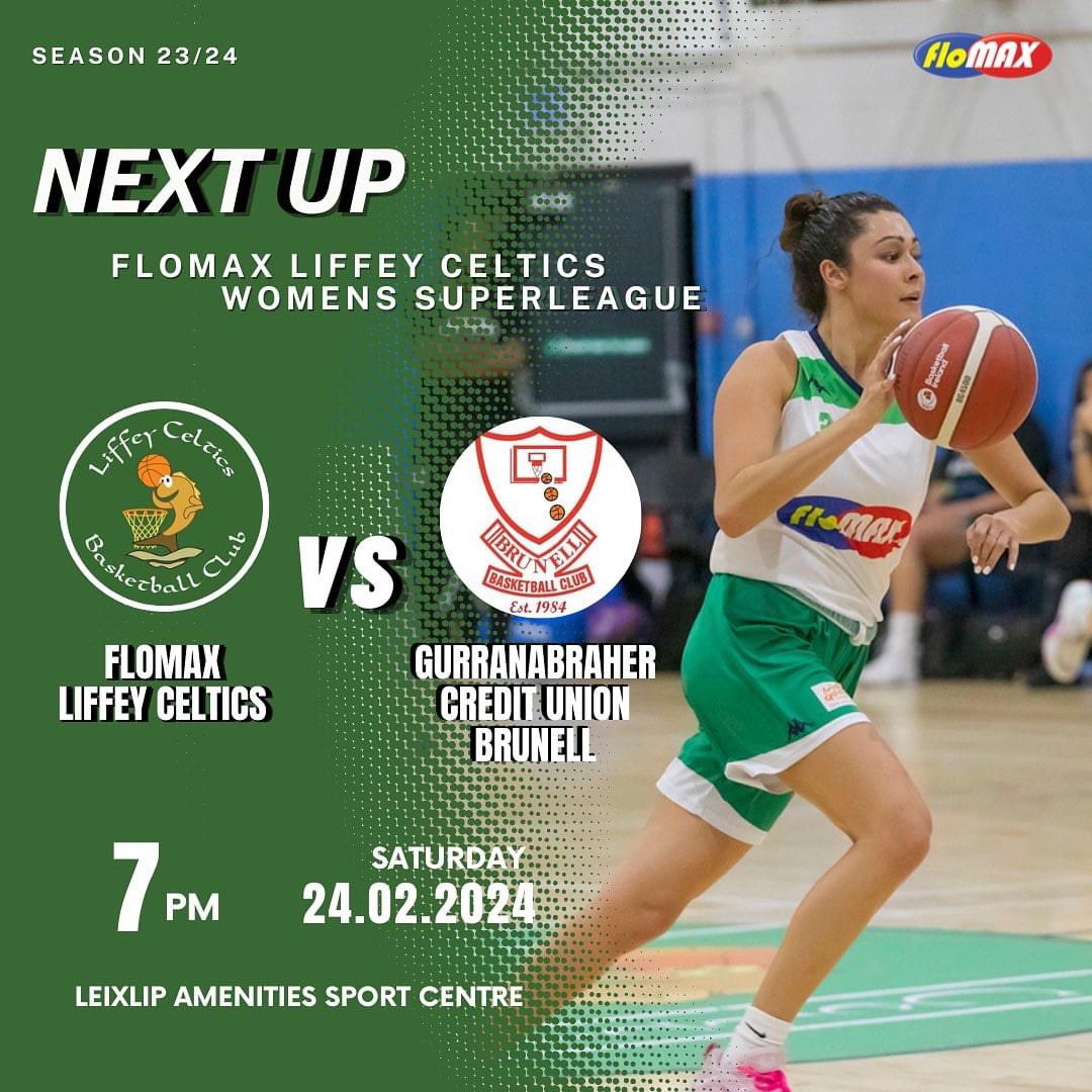 LiffeyCelticsBC's tweet photo. Superleague back home this evening floMAX @LiffeyCelticsBC vs @BrunellBC in Leixlip Amenities at 7pm. Letโs go Celtics. #flomax.ie https://t.co/622QrqG5d2