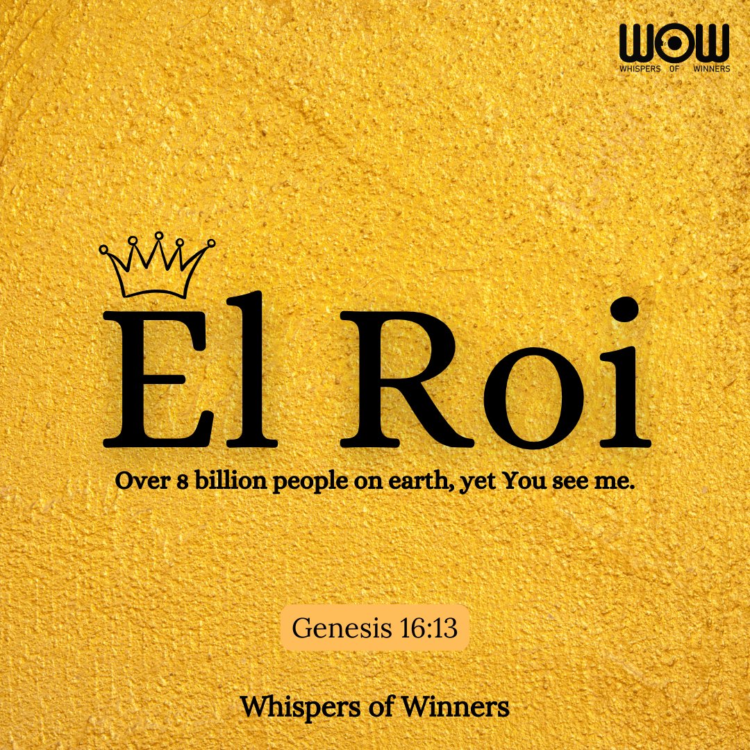 El Roi sees you. He sees how you have been treated unfairly by those you loved sincerely. He sees how you have been badly hurt by those you helped constantly. He sees how you have been misrepresented and blackmailed by those you have blessed. He sees your secret tears and…