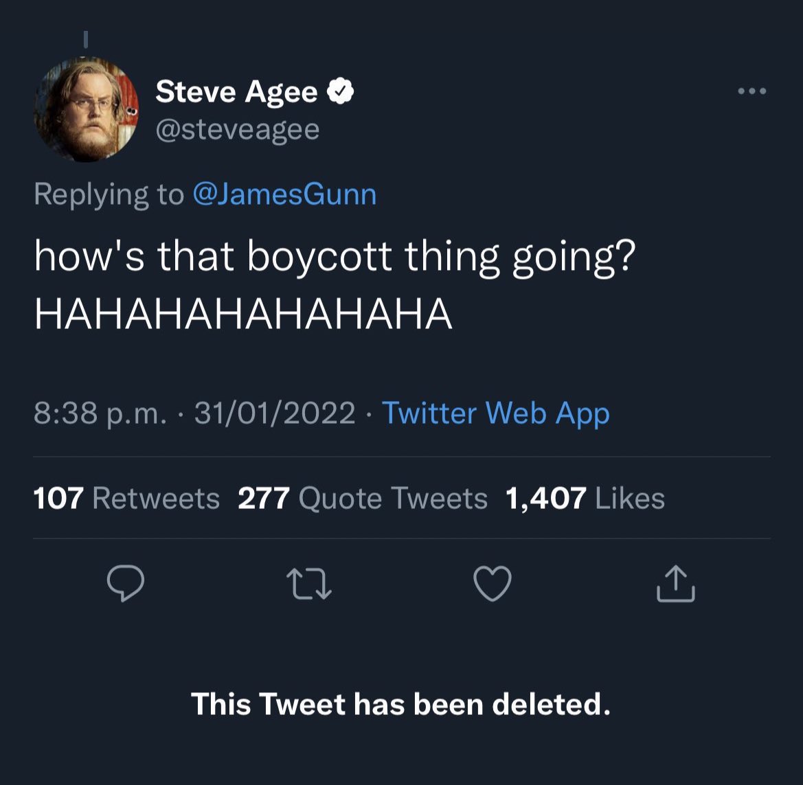 peacemaker cast deleting their account awl like, la la la la laaaaaaa @steveagee