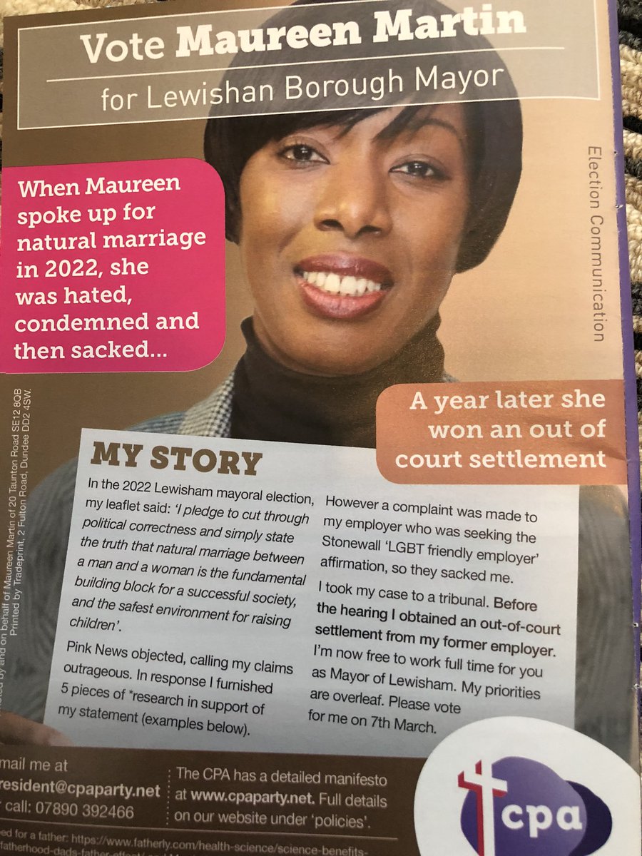 Floridacharger's tweet photo. @LewishamCouncil Maybe have her as speaker an a Lewisham LGBT+ event?  This is outrageous! https://t.co/3KkKEuC15C