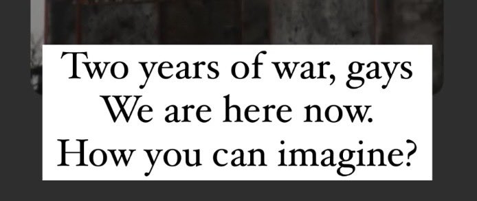 Two years of war GAYS