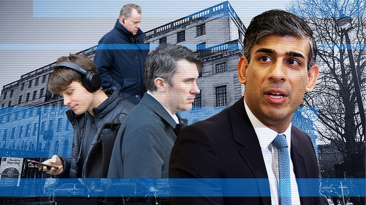 PolitlcsUK's tweet photo. 🚨 NEW: The government is becoming increasingly anxious about the plot to remove Rishi Sunak and is now taking it seriously 

It comes after the alleged plotters were spotted leaving a rented office space near No 10

[@thetimes] https://t.co/Yg6tmP6nWd