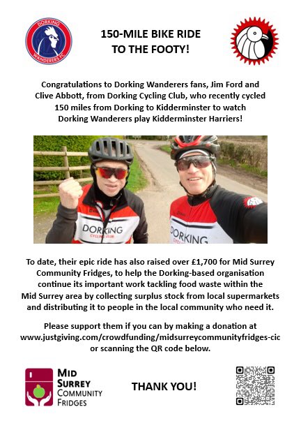 Congratulations to Jim and Clive - a fantastic achievement! 🚴‍♂️👏😃 Donations still welcomed at justgiving.com/crowdfunding/m… - thank you!
