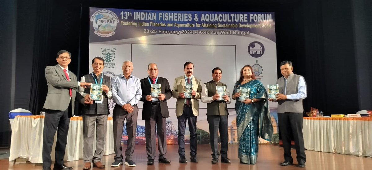 @ICAR_NBFGR_LKO organised a Satellite Symposium jointly with @CIFRI_ICAR, on 'Fish Genetic Resource & Conservation', a pivotal event, under the 13th Indian Fisheries & Aquaculture Forum, hosted at Kolkata. @icarindia @FisheriesGoI @PIB_MoFAHD @ZoologicalI #13thIFAF #SSFG