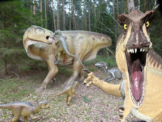 When those stupid Deinonychus are trying to beef with the local ornithopods again