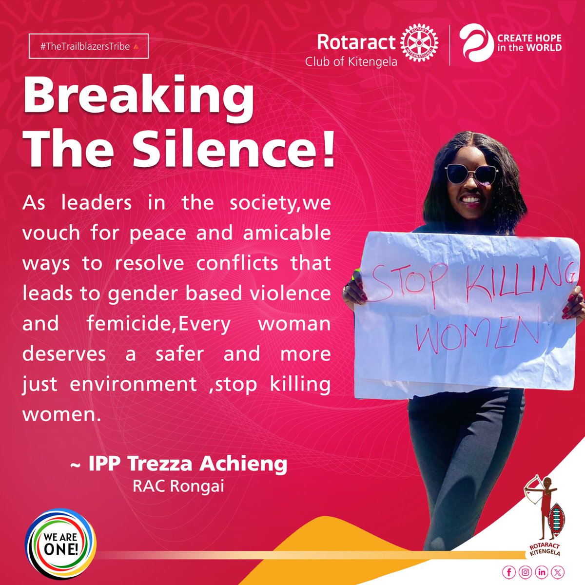 RACKITENGELA's tweet photo. Day 9 🔆
A message from Rtr Trezza.
#BreakTheSilence
#HerNameWas
#NotNumbers
#WeBelieveSurvivors
#EndFemicideNow
#TheTrailblazersTribe🔺 https://t.co/zDR0PQvzM5
