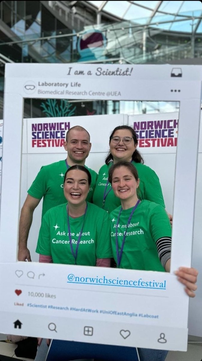 Our group are at @NorwichSciFest ‼Come and see @emmacbull, @scnwy0704, Katie and Ollie to find out more about our childhood cancer research 🔬🩸🧬 @CancerInNorwich