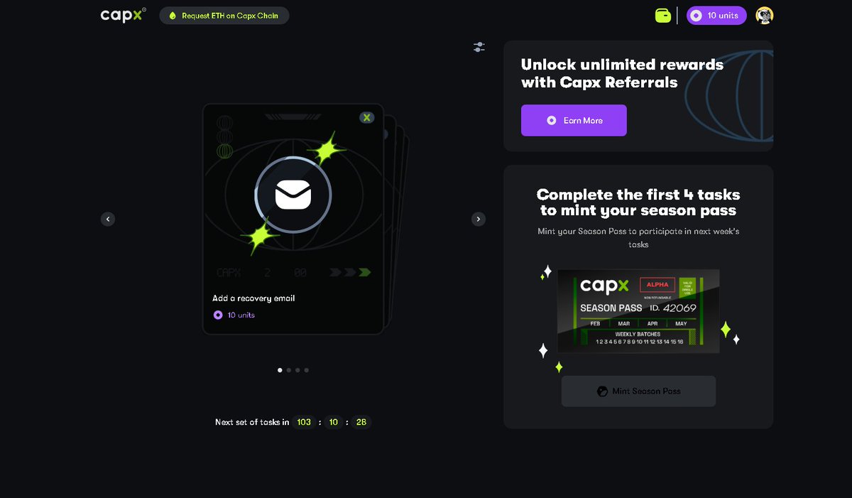 WhalePiz's tweet photo. 🔥HƯỚNG DẪN LÀM #AIRDROP DỰ ÁN #CAPXFI
@CapxFi là một giao thức AI ngang hàng phi tập trung nhằm thiết lập cơ sở hạ tầng AI lấy con người làm trung tâm nhất bằng cách phân cấp đường dẫn dữ liệu AI và phân phối tính toán dữ liệu AI.
@CapxFi vừa hợp tác với #Coinlist chạy Incentivised Testnet. Chiến dịch chia ra làm 4 giai đoạn, mỗi giai đoạn 2 đến 3 tuần, giai đoạn 1 bắt đầu chạy từ 16/02. Phần thưởng là 15M token $CAPX, tương đương 1.5% tổng cung.
👉Hướng dẫn chi tiết:
-Truy cập: https://t.co/ZPMLIvUfj0
- Connect ví Metamask
-Nhập code: TRLOZP
- Faucet $ETH
- Làm tất cả task hiện có
- Chi tiết cụ thể : https://t.co/OzarcrWSXQ
LAG VL ANH EM KIÊN NHẪN NHÉ
✅ Claim OAT gaxle xong thì quay lại trang chủ connect ví và verify.
https://t.co/ZunPv0tdtI
✅ Mint Capx Season Pass để tuần sau còn làm task tiếp.
🔗 Link:
https://t.co/SMQFMwawD5