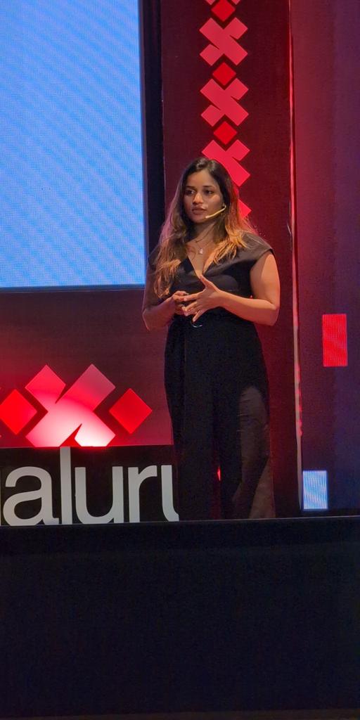 What a unique speaker! Katya Coelho. 
#TEDxSIBMBengaluru 
#LifeAtSIBMB 
#SIBMBengaluru 
#PowerOfNow  
#Chapter13 
#TEDx