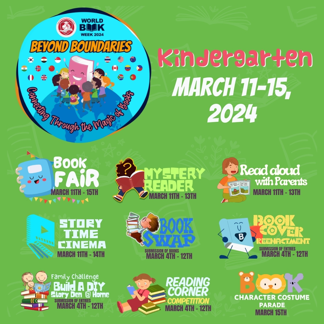 Get ready to dive into a world of imagination! 💙

Kindergarten Book Week 2024 at Anglo Singapore International School, where every page sparks a new adventure! 🦁

📌 March 11-15, 2024.

#Anglo64 #InternationalSchool #Sukhumvit #Bangkok #Thailand #Kindergarten #BookWeek #Books