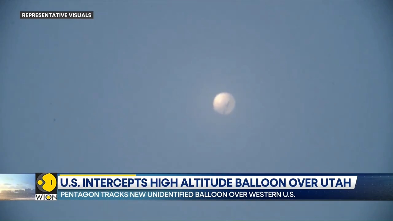 WION on X: US jets intercept high-altitude balloon drifting