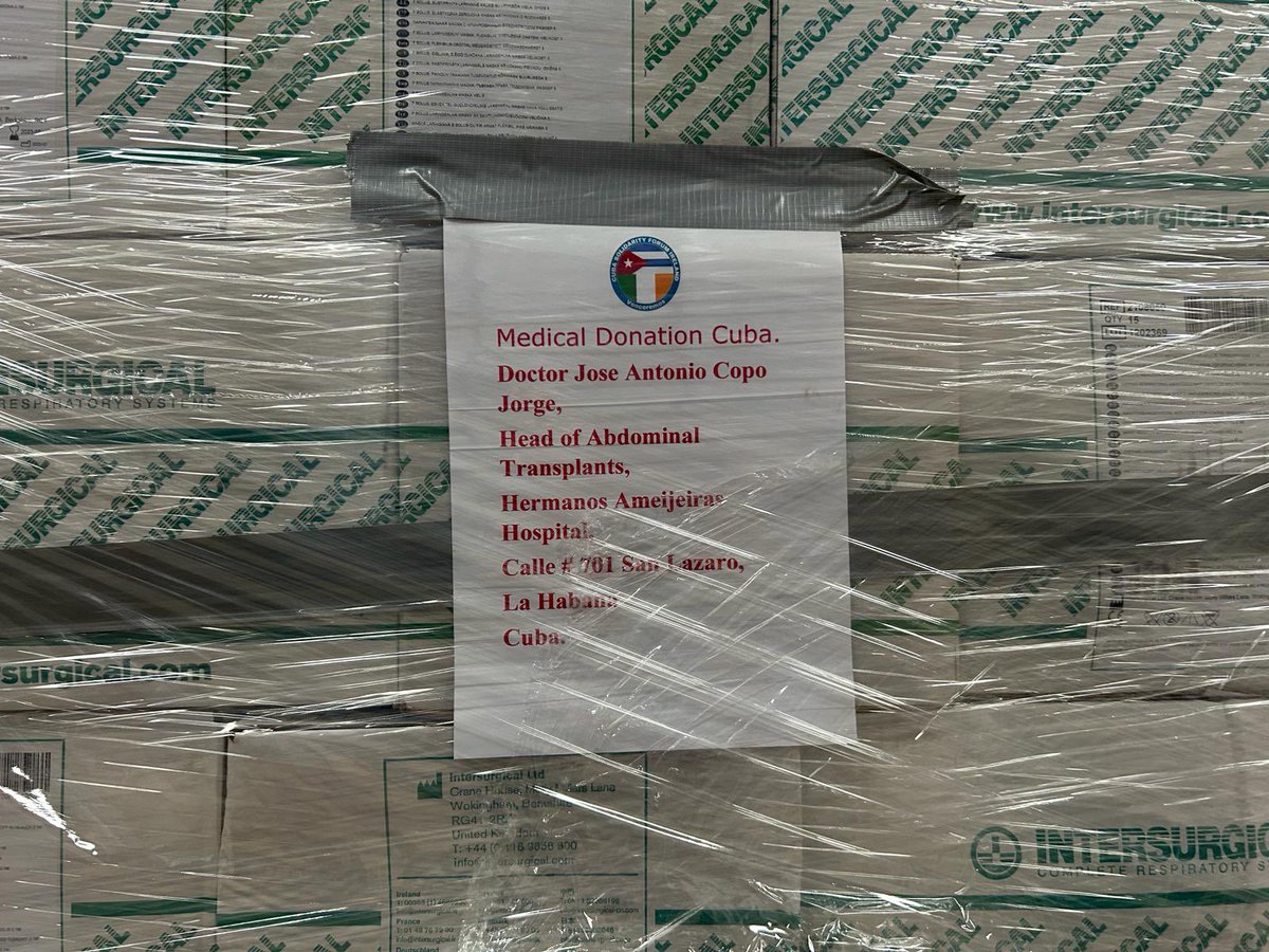 UPDATE: A 40 foot container carrying a significant quantity of hospital grade medical supplies is en route to the Hermanos Ameijeiras hospital in Havana Cuba. Our deepest gratitude to all who have made this possible.