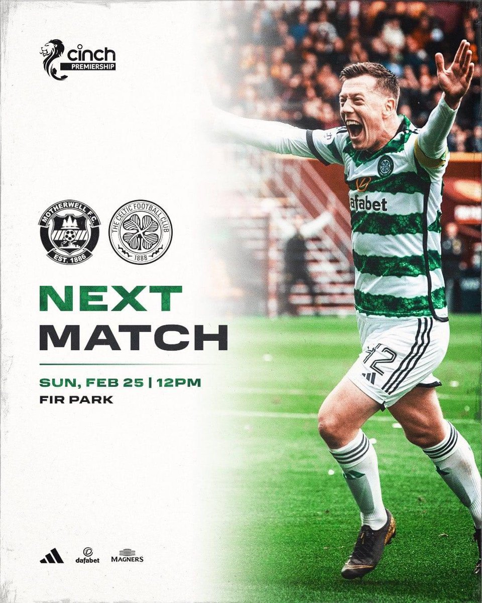 Motherwell v Celtic tomorrow Ticket collection and prices on club WhatsApp now, bus leaving from squirrel 10.15am returning after the game, £12 return. Celtic v Dundee this Wednesday ticket collection artto hotel at 3pm please, all books returned after game at Celtic pools ☘️