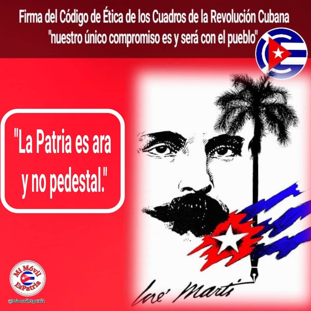 Este concepto martiano está en el preámbulo del Código. ¡Que nunca se nos olvide! #UnidosXCuba
