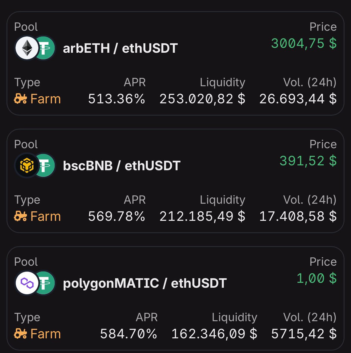 TheGemHunters's tweet photo. $IX farms remain the undisputed kings for bluechip APR. These are not some random meme tokens, we’re talking about stablecoins, $ETH, $BNB, $MATIC and $ROSE 

@illuminexswap https://t.co/Q77xQjhQtO