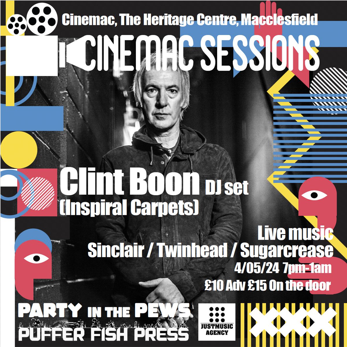 He came he conquered so we just had to have him back..... Stand by Boon Army Clint Boon is coming back to Cinemac Live 4th of May! 3 live bands @SinclairBand , @WEARETWINHEAD and @SugarCrease then a 2hr DJ set Tickets will be on sale from 7pm tonight cinemaclive.co.uk