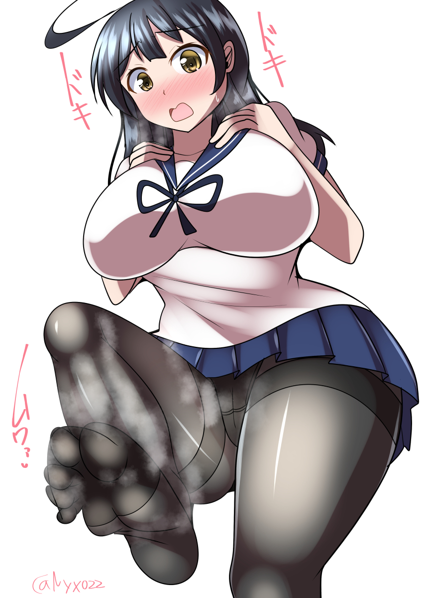 「ひあぁ…もう…嗅がないでください……///」 
ムチムチ黒タイツ潮チャン(ˇωˇ)   
連続1450日目    
#艦これ版真剣お絵描き60分一本勝負_20240224 
#艦これ版深夜の真剣お絵描き60分一本勝負 
#めび環んどろ #10000日チャレンジ 