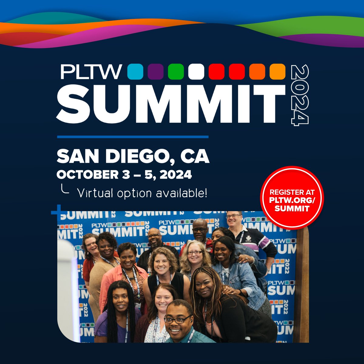 🚀 Exciting news! Registration is open for #PLTWSummit2024 in San Diego, Oct. 3-5! STEM educators, dive into hands-on learning and networking. A virtual option is also available! Register now: bit.ly/3IdneOC #STEMEducation