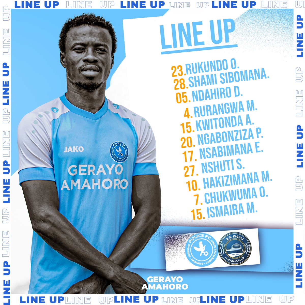 policefcrwanda's tweet photo. Police Fc XI This Afternoon ๐ซก๐ซก
#POLASK #HereToConquer https://t.co/PEzqgAljgi