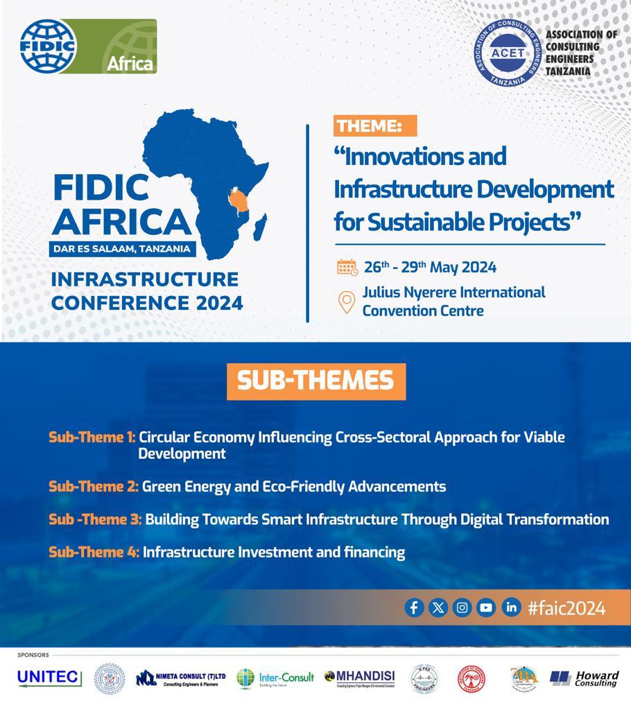 FIDIC Africa (@fidicafrica) on Twitter photo #FAIC2024 Reminder to submits abstracts
End of submission of abstracts/ papers 29 February 2024
<a href="/FIDIC/">FIDIC</a> <a href="/AcetTZ/">@Acet Tanzania</a> <a href="/ACEB_FLG/">ACEB Future Leaders Group</a> <a href="/ACEK1968/">The Association of Consulting Engineers of Kenya</a> <a href="/The_CESA/">Consulting Engineers South Africa (CESA)</a> <a href="/acezflg/">ACEZ Future Leaders Group</a> <a href="/acen2013/">ACEN</a> <a href="/UACE_Uganda/">UACE Uganda</a> <a href="/FidicGama/">FIDIC AFRICA Future Leaders</a> <a href="/FIDIC_Aspac/">FIDIC Asia Pacific</a> <a href="/tanzania/">Tanzania</a>
faic2024.com/call-for-paper #FAIC2024 Reminder to submits abstracts
End of submission of abstracts/ papers 29 February 2024
<a href="/FIDIC/">FIDIC</a> <a href="/AcetTZ/">@Acet Tanzania</a> <a href="/ACEB_FLG/">ACEB Future Leaders Group</a> <a href="/ACEK1968/">The Association of Consulting Engineers of Kenya</a> <a href="/The_CESA/">Consulting Engineers South Africa (CESA)</a> <a href="/acezflg/">ACEZ Future Leaders Group</a> <a href="/acen2013/">ACEN</a> <a href="/UACE_Uganda/">UACE Uganda</a> <a href="/FidicGama/">FIDIC AFRICA Future Leaders</a> <a href="/FIDIC_Aspac/">FIDIC Asia Pacific</a> <a href="/tanzania/">Tanzania</a>
faic2024.com/call-for-paper