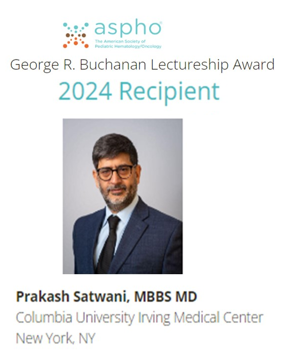 #Tandem24 #phodocs @PrakashSatwani1 is the recipient of the prestigious George Buchanan Lectureship 2024 @ASPHO_hq outstanding mentorship & contributions in peds hemoncbmt a powerhouse+ +he's doing phenomenal work #bmt for the poor in 🇮🇳 #ASPHO2024 #supermentor #visionary