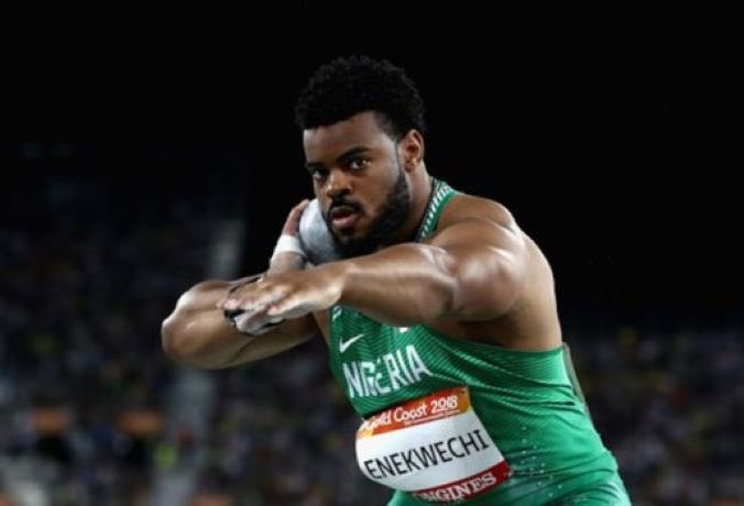 MoorSportz's tweet photo. A U.S based Nigerian, Chukwuebuka Enekwachi, has set a new African record of 21.63 metres in the Shot Put at the Olympic Qualifier in the Czech Republic.

#Olympics 
#Shortput 
#Nigeria https://t.co/YS8tTmhQRH