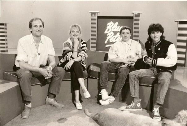 Fab #Memories Blue Peter mid 80's with Simon Groom, <a href="/missjanetellis/">janet ellis</a> and <a href="/rickysimmonds/">Ricky Simmonds</a> Xx