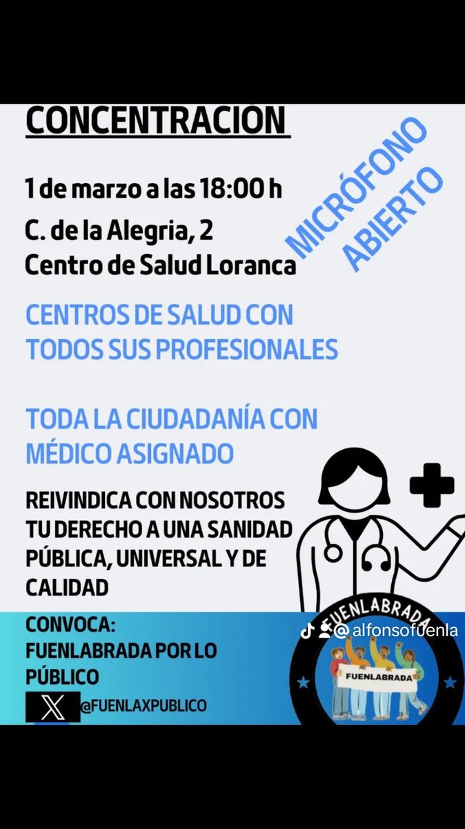 #Fuenlabrada_por_lo_público
El músculo social de Fuenlabrada frente a los recortes.
‼️Súmate ‼️